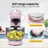 image:imageVIVOHOME Stand Mixer Pink 660W 10 Speed 6 Quart TiltHead Kitchen Electric Food Mixer and VIVOHOME 9 in 1 Multifunctional Stand Mixer with Fermentation 6 Speed 75 Quart Silver