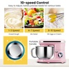 image:imageVIVOHOME Stand Mixer Pink 660W 10 Speed 6 Quart TiltHead Kitchen Electric Food Mixer and VIVOHOME 9 in 1 Multifunctional Stand Mixer with Fermentation 6 Speed 75 Quart Silver