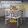 image:imageVIVOHOME Stand Mixer with Fermentation and 6 Qt Bowl and One Touch Presets and 24 x 36 Inch Stainless Steel Work Table with Backsplash and Wheels for Commercial Home and Warehouse
