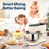 image:imageVIVOHOME White Stand Mixer with Fermentation and 6 Qt Bowl and One Touch Presets and 24 x 36 Inch Stainless Steel Work Table with Backsplash and Wheels for Commercial Home and Warehouse