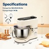 image:imageVIVOHOME White Stand Mixer with Fermentation and 6 Qt Bowl and One Touch Presets and 24 x 36 Inch Stainless Steel Work Table with Backsplash and Wheels for Commercial Home and Warehouse