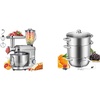 image:imageVIVOHOME 3 in 1 Stand Mixer with 6 Quart Bowl 650W 6 Speed TiltHead and 93QT Steam Juicer Stainless Steel Silver