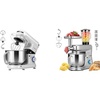image:imageVIVOHOME Silver 660W 10 Speed 6 Quart TiltHead Stand Mixer and Silver 6 in 1 Stand Mixer 85 Quart Electric TiltHead with Meat Grinder Blender Pasta Maker