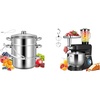 image:imageVIVOHOME Stainless Steel Juice Steamer Extractor 5 Qt with Tempered Glass Lid VIVOHOME 6 in 1 Multifunctional Stand Mixer with 85 Quart Stainless Steel Bowl
