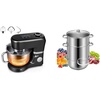 image:imageVIVOHOME Stand Mixer with Fermentation OneTouch Presets and 6 Qt Bowl Black and VIVOHOME Stainless Steel Juicer Steamer Pot 11 Qt with Tempered Glass Lid