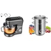image:imageVIVOHOME Stand Mixer with Fermentation OneTouch Presets and 6 Qt Bowl Gray and VIVOHOME Stainless Steel Juicer Steamer Pot 11 Qt with Tempered Glass Lid