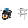 image:imageVIVOHOME Stand Mixer with Fermentation and 6 Qt Bowl and One Touch Presets and 24 x 36 Inch Stainless Steel Work Table with Backsplash and Wheels for Commercial Home and Warehouse