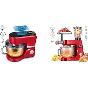 image:imageIVOHOME Red Stand Mixer with Fermentation and 6 Qt Bowl and One Touch Presets and Red 9 in 1 Multifunctional Stand Mixer with 6 Speed and 75 Qt and Timer for Kitchen