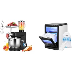 image:imageVIVOHOME 3 in 1 Multifunctional Stand Mixer with Nugget Ice Maker Countertop