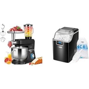image:imageVIVOHOME 6 in 1 Multifunctional Stand Mixer with Nugget Ice Maker Countertop
