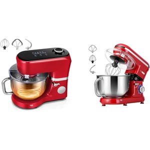 image:imageVIVOHOME Stand Mixer with Fermentation OneTouch Presets and 6 Qt Bowl Red and VIVOHOME 660W 10 Speed 6 Quart Stand Mixer with Beater Dough Hook Wire Whip and Egg Separator Red