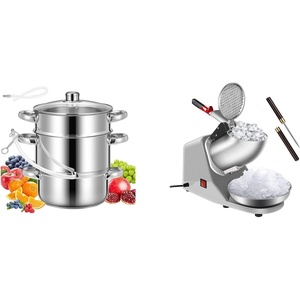 image:imageVIVOHOME Stainless Steel Juice Steamer Extractor 5 Qt with Tempered Glass Lid VIVOHOME Electric Ice Shaver Snow Cone Maker Machine Silver 143lbshr