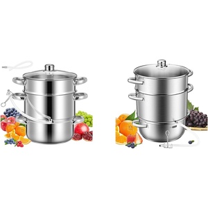image:imageVIVOHOME Stainless Steel Juice Steamer Extractor Fruit Vegetables Juicer Steamer Pot 5 Qt amp 85 Qt