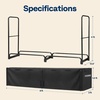 image:imageVIVOHOME 4 ft 14 Cord Firewood Rack Outdoor with Cover Combo Set  Heavy Duty Fire Wood Storage Rack and Cover Set with Zipper for Indoor Outdoor Patio Deck Porch8ft