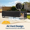 image:imageVIVOHOME 4 ft 14 Cord Firewood Rack Outdoor with Cover Combo Set  Heavy Duty Fire Wood Storage Rack and Cover Set with Zipper for Indoor Outdoor Patio Deck Porch8ft