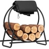 image:imageVIVOHOME 40 Inches Firewood Log Rack HoopOnly Rack  Heavy Duty Solid Steel Fire Wood Storage Rack for Indoor Outdoor Patio Deck Porch28inch