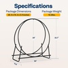 image:imageVIVOHOME 40 Inches Firewood Log Rack HoopOnly Rack  Heavy Duty Solid Steel Fire Wood Storage Rack for Indoor Outdoor Patio Deck Porch32inch
