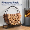 image:imageVIVOHOME 40 Inches Firewood Log Rack HoopOnly Rack  Heavy Duty Solid Steel Fire Wood Storage Rack for Indoor Outdoor Patio Deck Porch32inch