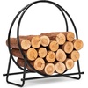 image:imageVIVOHOME 40 Inches Firewood Log Rack HoopOnly Rack  Heavy Duty Solid Steel Fire Wood Storage Rack for Indoor Outdoor Patio Deck Porch32inch