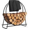 image:imageVIVOHOME 40 Inches Firewood Log Rack HoopOnly Rack  Heavy Duty Solid Steel Fire Wood Storage Rack for Indoor Outdoor Patio Deck Porch40inch