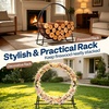 image:imageVIVOHOME 40 Inches Firewood Log Rack HoopOnly Rack  Heavy Duty Solid Steel Fire Wood Storage Rack for Indoor Outdoor Patio Deck Porch40inch