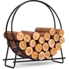 image:imageVIVOHOME 40 Inches Firewood Log Rack HoopOnly Rack  Heavy Duty Solid Steel Fire Wood Storage Rack for Indoor Outdoor Patio Deck Porch40inch