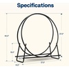 image:imageVIVOHOME 40 Inches Firewood Log Rack HoopOnly Rack  Heavy Duty Solid Steel Fire Wood Storage Rack for Indoor Outdoor Patio Deck Porch40inch