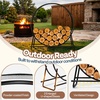 image:imageVIVOHOME 40 Inches Firewood Log Rack HoopOnly Rack  Heavy Duty Solid Steel Fire Wood Storage Rack for Indoor Outdoor Patio Deck Porch40inch