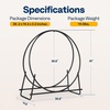 image:imageVIVOHOME 40 Inches Firewood Log Rack HoopOnly Rack  Heavy Duty Solid Steel Fire Wood Storage Rack for Indoor Outdoor Patio Deck Porch40inch