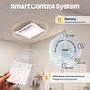 image:imageVIVOHOME Bathroom Exhaust Fan with 1800W PTC Heater Humidity Sensor  160 CFM DC Motor 2 Heating Modes Ceiling Mount Bath Fan 3 Color Temperatures Remote Control Oscillating LouverFan w Heater