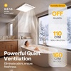 image:imageVIVOHOME Bathroom Exhaust Fan with 1800W PTC Heater Humidity Sensor  160 CFM DC Motor 2 Heating Modes Ceiling Mount Bath Fan 3 Color Temperatures Remote Control Oscillating LouverFan w Heater