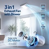 image:imageVIVOHOME Bathroom Exhaust Fan with 1800W PTC Heater Humidity Sensor  160 CFM DC Motor 2 Heating Modes Ceiling Mount Bath Fan 3 Color Temperatures Remote Control Oscillating LouverFan wo heater