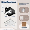 image:imageVIVOHOME Bathroom Exhaust Fan with 1800W PTC Heater Humidity Sensor  160 CFM DC Motor 2 Heating Modes Ceiling Mount Bath Fan 3 Color Temperatures Remote Control Oscillating LouverFan w Heater