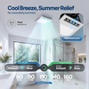 image:imageVIVOHOME Bathroom Exhaust Fan with 1800W PTC Heater Humidity Sensor  160 CFM DC Motor 2 Heating Modes Ceiling Mount Bath Fan 3 Color Temperatures Remote Control Oscillating LouverFan wo heater