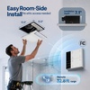 image:imageVIVOHOME Bathroom Exhaust Fan with 1800W PTC Heater Humidity Sensor  160 CFM DC Motor 2 Heating Modes Ceiling Mount Bath Fan 3 Color Temperatures Remote Control Oscillating LouverFan wo heater