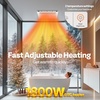 image:imageVIVOHOME Bathroom Exhaust Fan with 1800W PTC Heater Humidity Sensor  160 CFM DC Motor 2 Heating Modes Ceiling Mount Bath Fan 3 Color Temperatures Remote Control Oscillating LouverFan w Heater