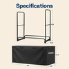 image:imageVIVOHOME 12ft Waterproof Log Rack Cover4ft
