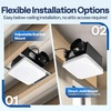 image:imageVIVOHOME Bathroom Exhaust Fan with Humidity Sensor RGB Lights amp SpeakerAPP Control  RGB Lights  Bluetooth Speaker  240 CFM