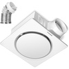 image:imageVIVOHOME APP Control Bathroom Exhaust Fan with Bluetooth Speaker 160CFMNo Light  110CFM