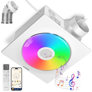 image:imageVIVOHOME APP Control Bathroom Exhaust Fan with Bluetooth Speaker 160CFMRGB Lights  16011050CFM  App Control  Bluetooth Speaker